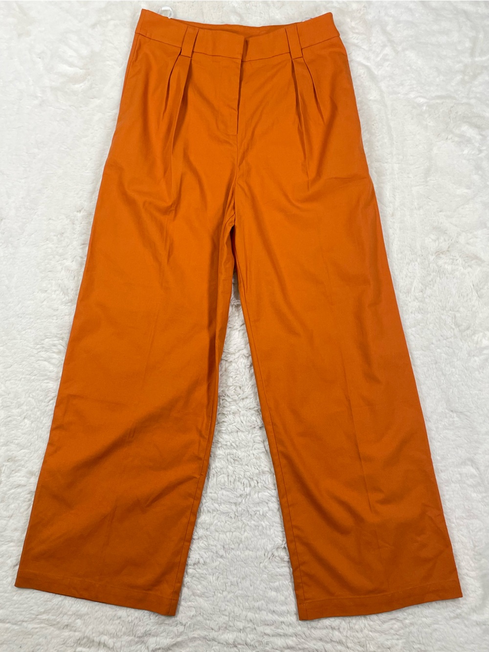 Commense Terracotta Wide-Leg Linen Vest & Trousers Set Size Large - Picture 8 of 12